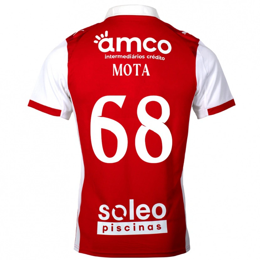 Danxen Dámské Edgar Mota #68 Červená Bílá Domů Hráčské Dresy 2025/26 Dres
