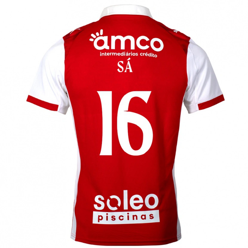 Danxen Dámské Manuel Sá #16 Červená Bílá Domů Hráčské Dresy 2025/26 Dres