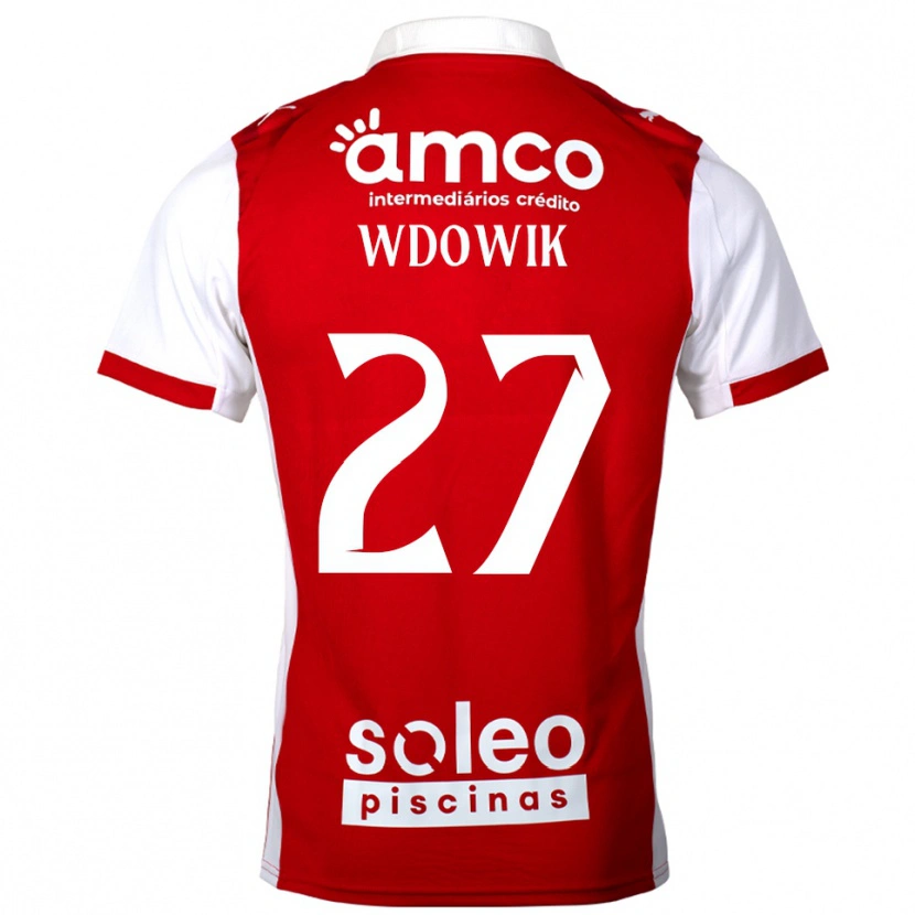Danxen Dámské Bartlomiej Wdowik #27 Červená Bílá Domů Hráčské Dresy 2025/26 Dres
