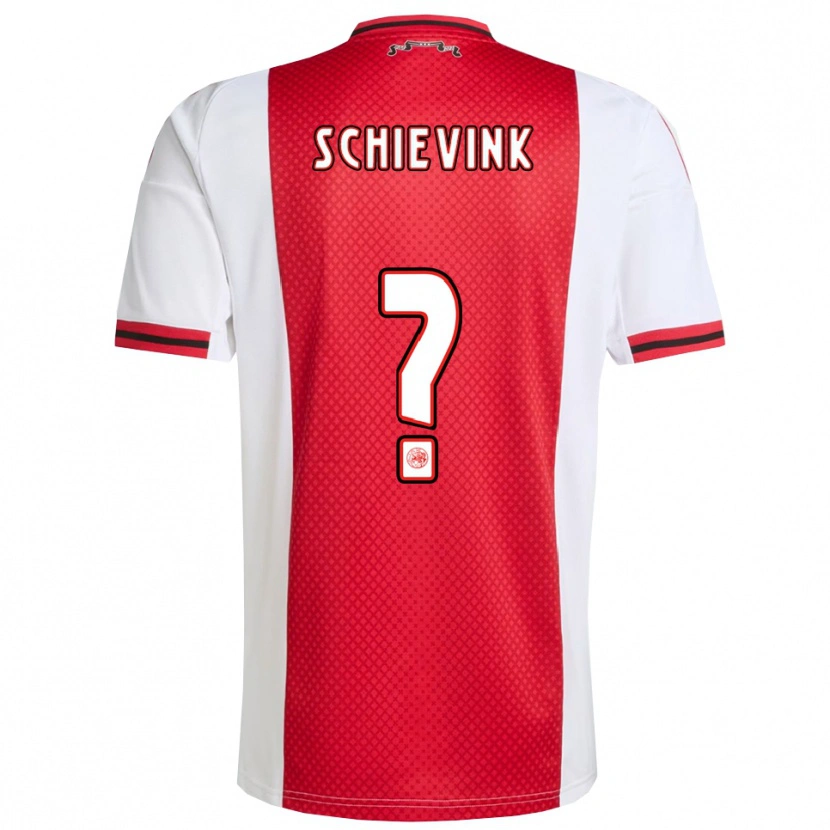 Danxen Dámské Floris Schievink #0 Červená Bílá Domů Hráčské Dresy 2025/26 Dres