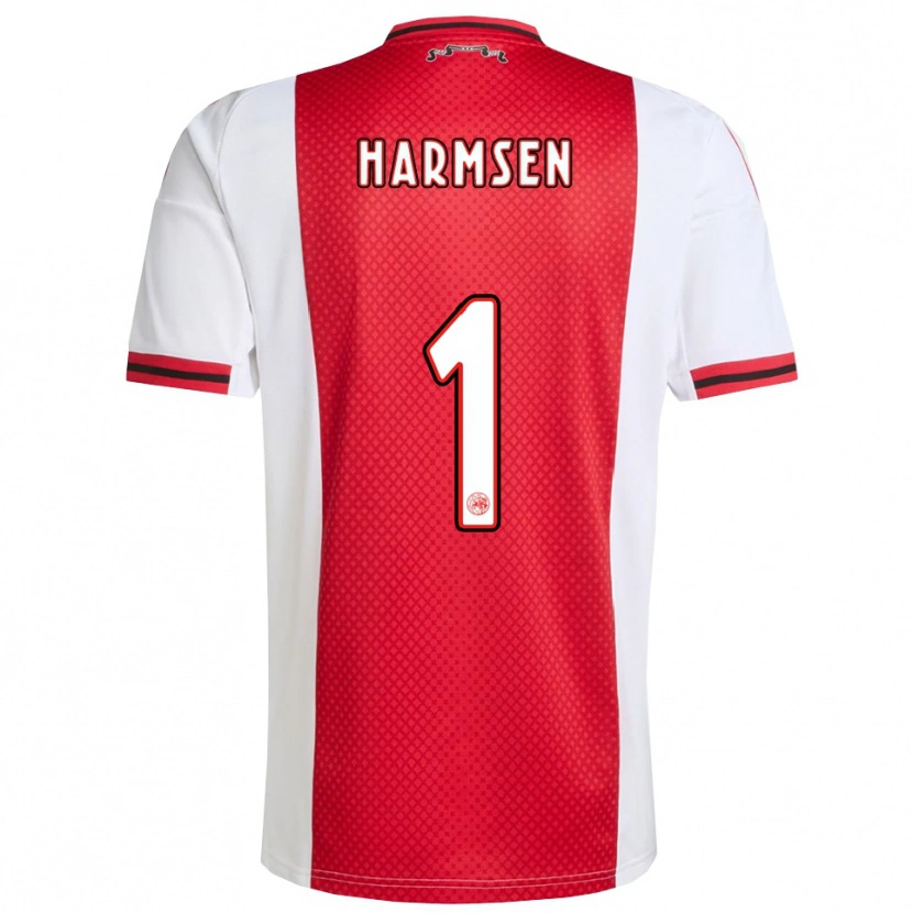 Danxen Dámské Tymo Harmsen #1 Červená Bílá Domů Hráčské Dresy 2025/26 Dres