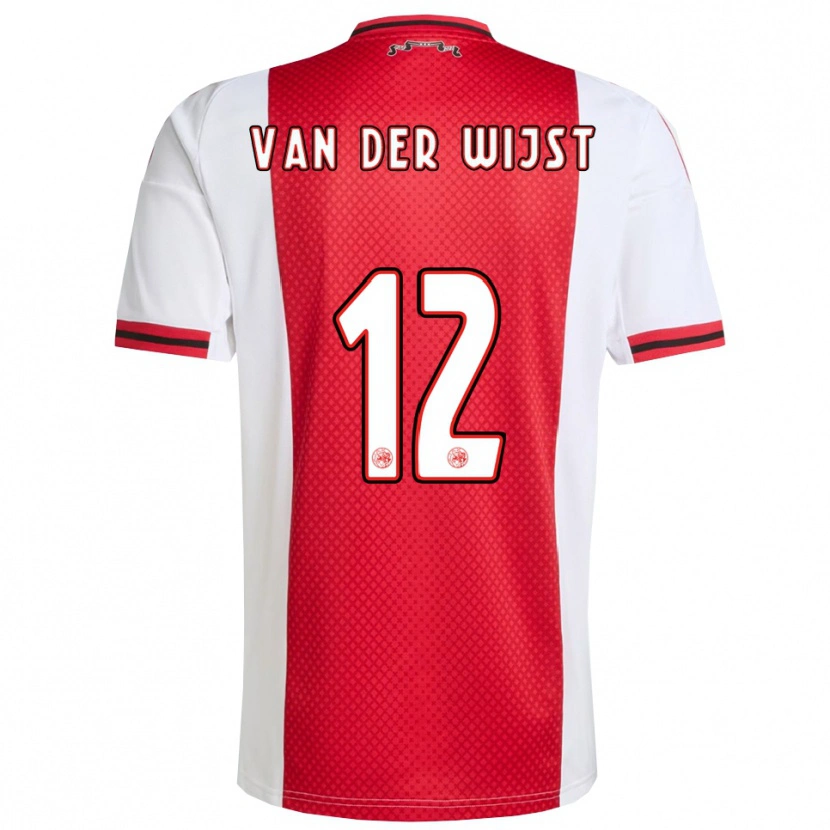Danxen Dámské Giovanni Van Der Wijst #12 Červená Bílá Domů Hráčské Dresy 2025/26 Dres