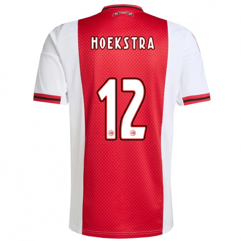 Danxen Dámské Isabelle Hoekstra #12 Červená Bílá Domů Hráčské Dresy 2025/26 Dres
