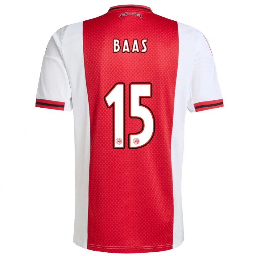 Danxen Dámské Youri Baas #15 Červená Bílá Domů Hráčské Dresy 2025/26 Dres