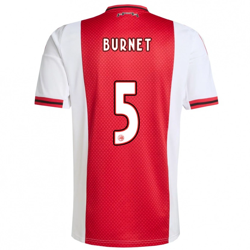 Danxen Dámské Lorenzo Burnet #5 Červená Bílá Domů Hráčské Dresy 2025/26 Dres