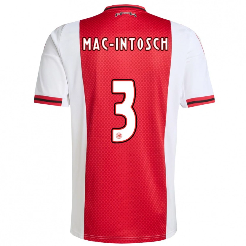 Danxen Dámské Calvin Mac-Intosch #3 Červená Bílá Domů Hráčské Dresy 2025/26 Dres