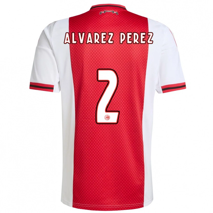 Danxen Dámské Marley Alvarez Perez #2 Červená Bílá Domů Hráčské Dresy 2025/26 Dres