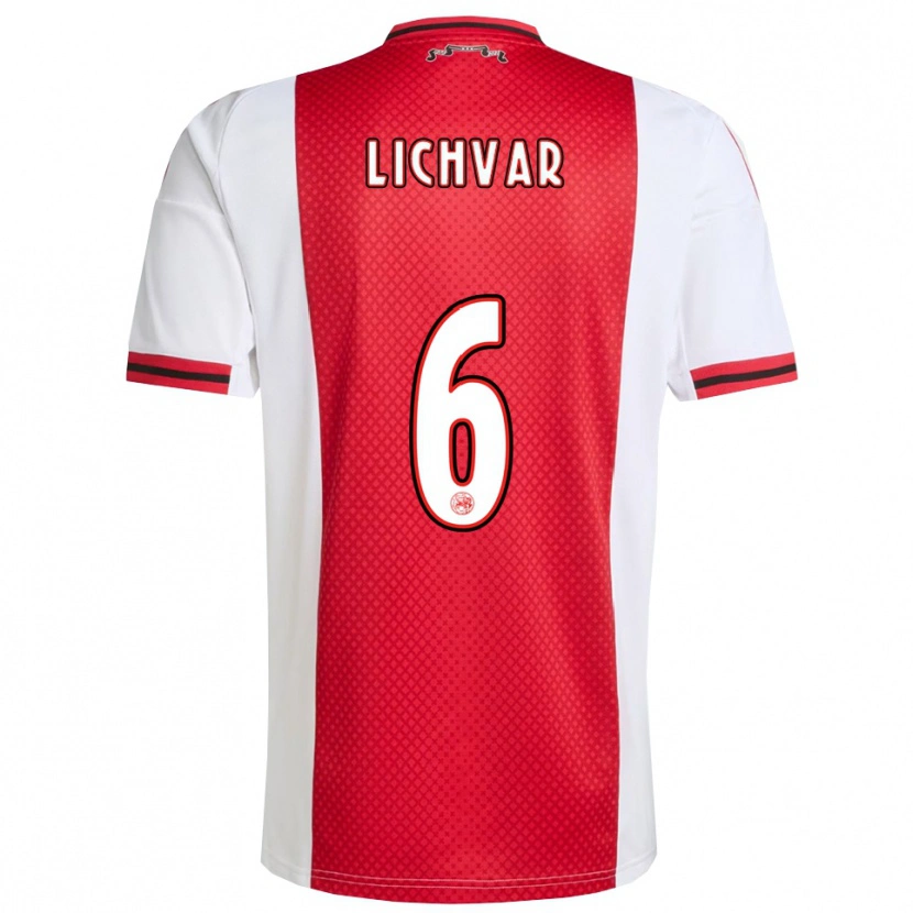 Danxen Dámské Roman Lichvar #6 Červená Bílá Domů Hráčské Dresy 2025/26 Dres