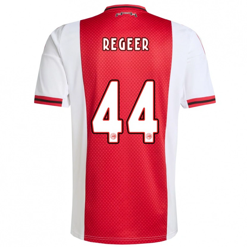 Danxen Dámské Youri Regeer #44 Červená Bílá Domů Hráčské Dresy 2025/26 Dres
