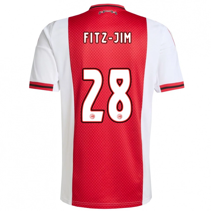 Danxen Dámské Kian Fitz-Jim #28 Červená Bílá Domů Hráčské Dresy 2025/26 Dres