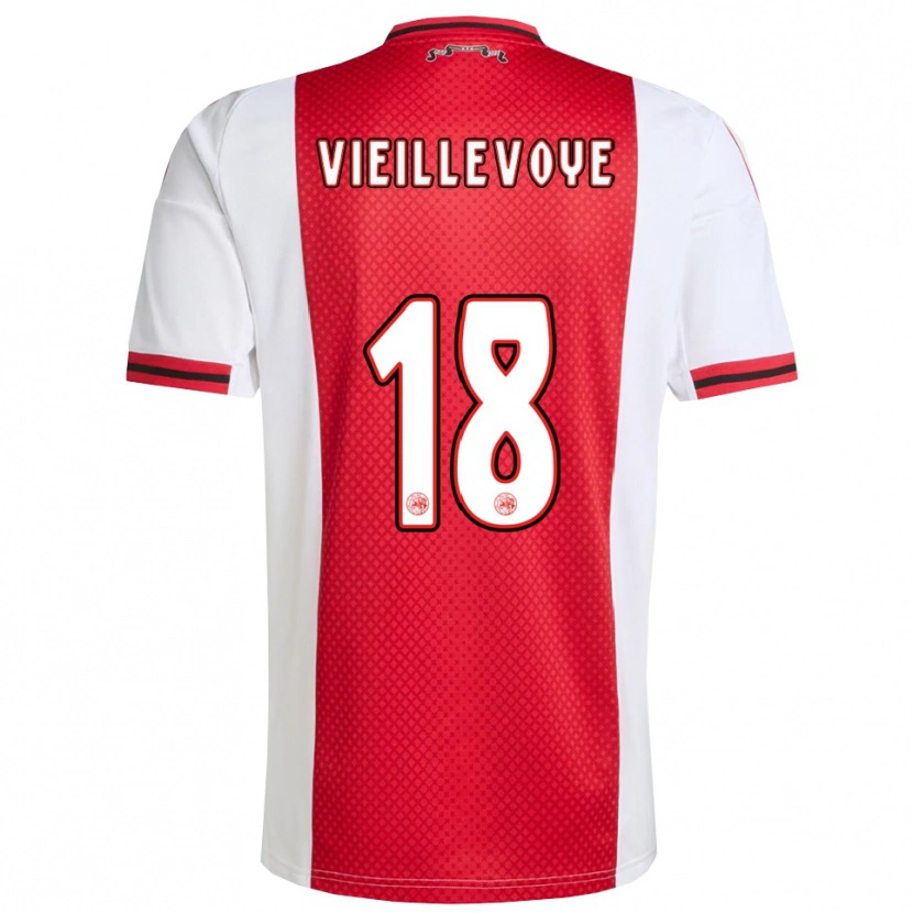 Danxen Dámské Luka Vieillevoye #18 Červená Bílá Domů Hráčské Dresy 2025/26 Dres