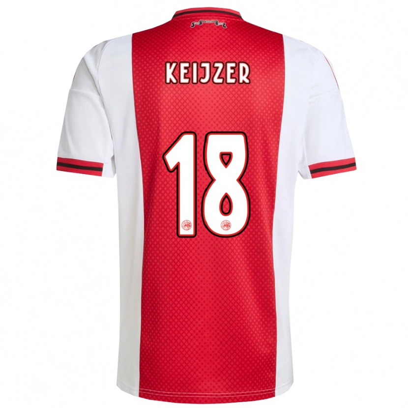 Danxen Dámské Milicia Keijzer #18 Červená Bílá Domů Hráčské Dresy 2025/26 Dres