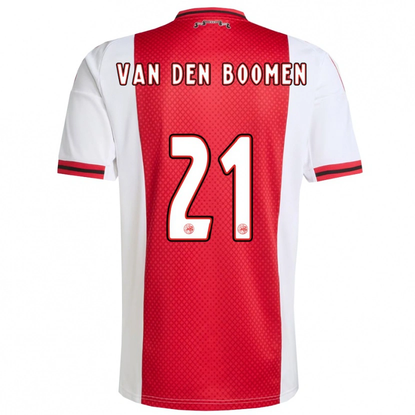 Danxen Dámské Branco Van Den Boomen #21 Červená Bílá Domů Hráčské Dresy 2025/26 Dres