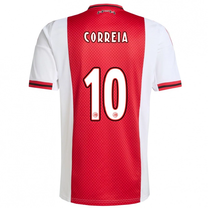 Danxen Dámské Tim Correia #10 Červená Bílá Domů Hráčské Dresy 2025/26 Dres