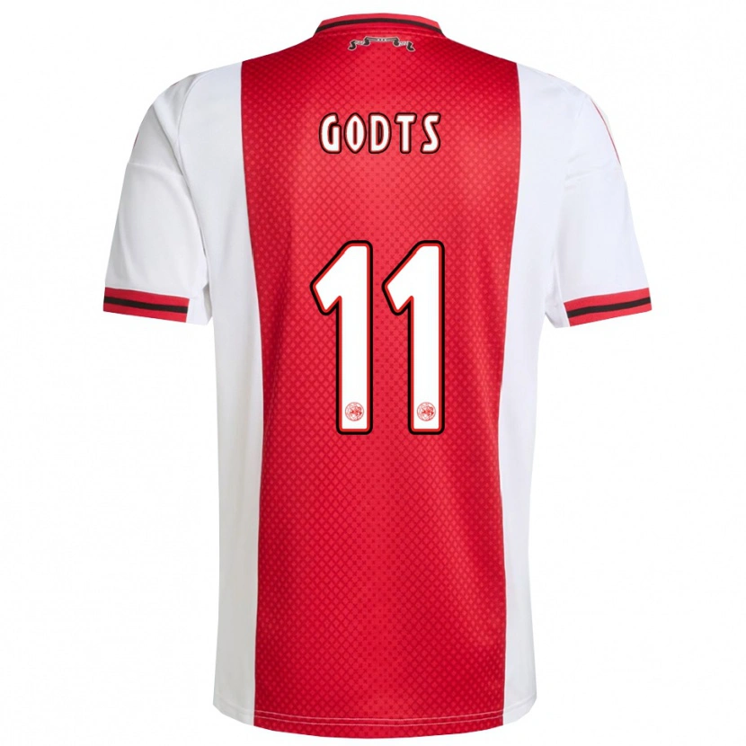 Danxen Dámské Mika Godts #11 Červená Bílá Domů Hráčské Dresy 2025/26 Dres