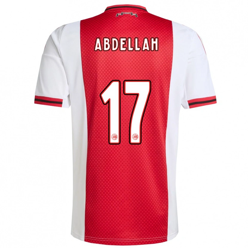 Danxen Dámské Abdellah Ouazane #17 Červená Bílá Domů Hráčské Dresy 2025/26 Dres