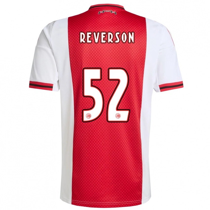Danxen Dámské Paul Reverson #52 Červená Bílá Domů Hráčské Dresy 2025/26 Dres
