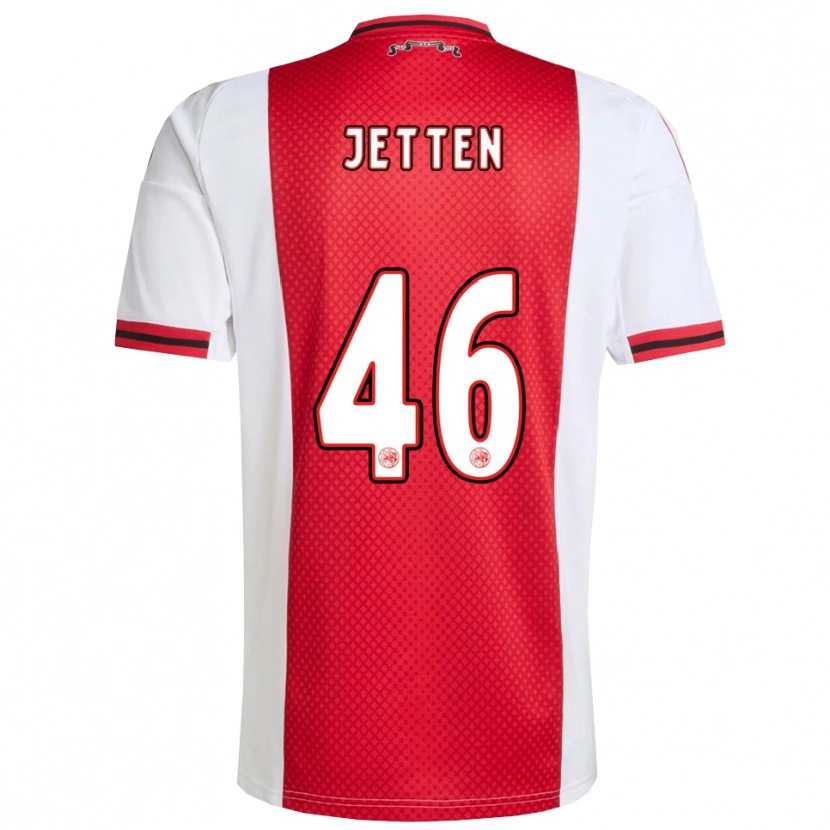 Danxen Dámské Lucas Jetten #46 Červená Bílá Domů Hráčské Dresy 2025/26 Dres
