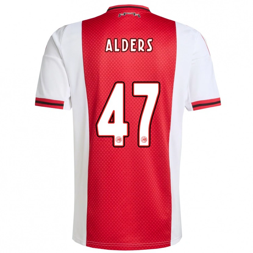 Danxen Dámské Gerald Alders #47 Červená Bílá Domů Hráčské Dresy 2025/26 Dres