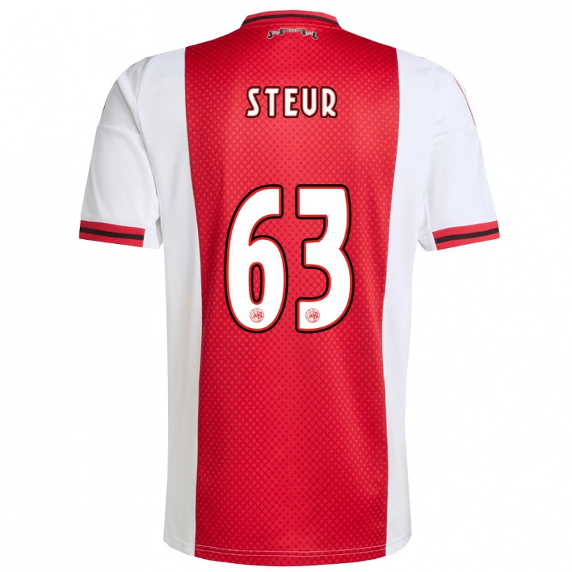 Danxen Dámské Sean Steur #63 Červená Bílá Domů Hráčské Dresy 2025/26 Dres