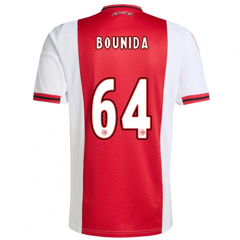 Danxen Dámské Rayane Bounida #64 Červená Bílá Domů Hráčské Dresy 2025/26 Dres