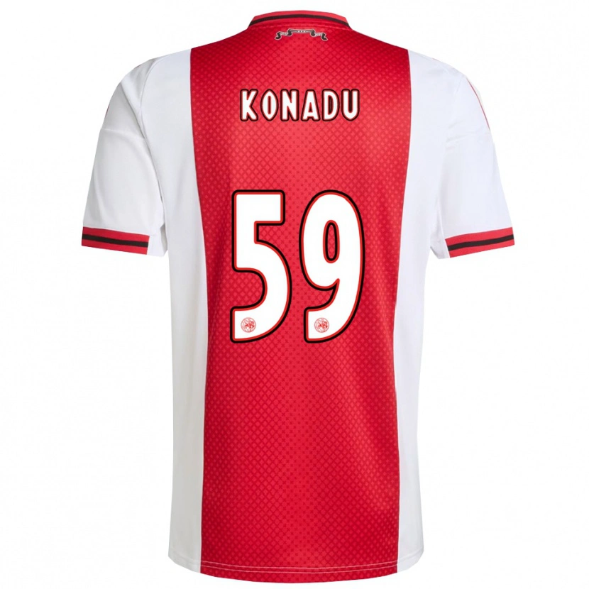 Danxen Dámské Don-Angelo Konadu #59 Červená Bílá Domů Hráčské Dresy 2025/26 Dres