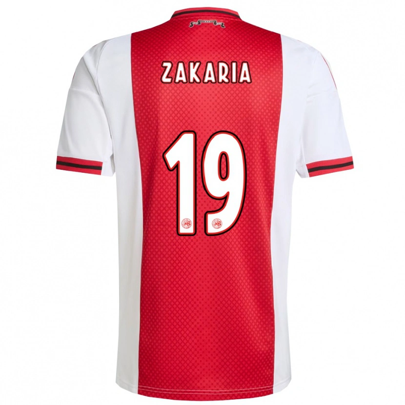 Danxen Dámské Zakaria Ouazane #19 Červená Bílá Domů Hráčské Dresy 2025/26 Dres