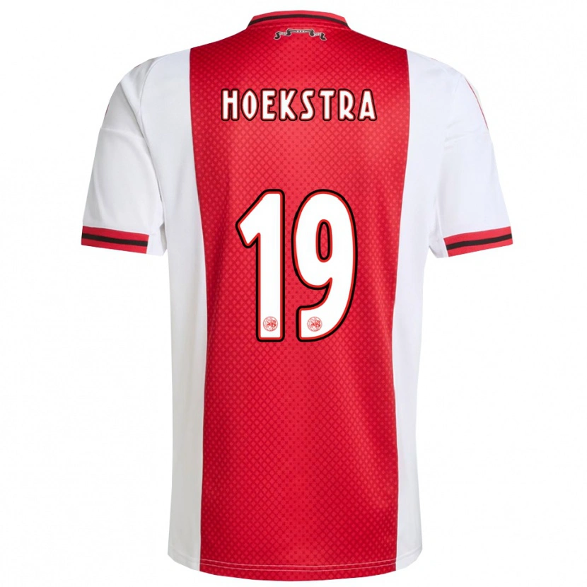 Danxen Dámské Tiny Hoekstra #19 Červená Bílá Domů Hráčské Dresy 2025/26 Dres