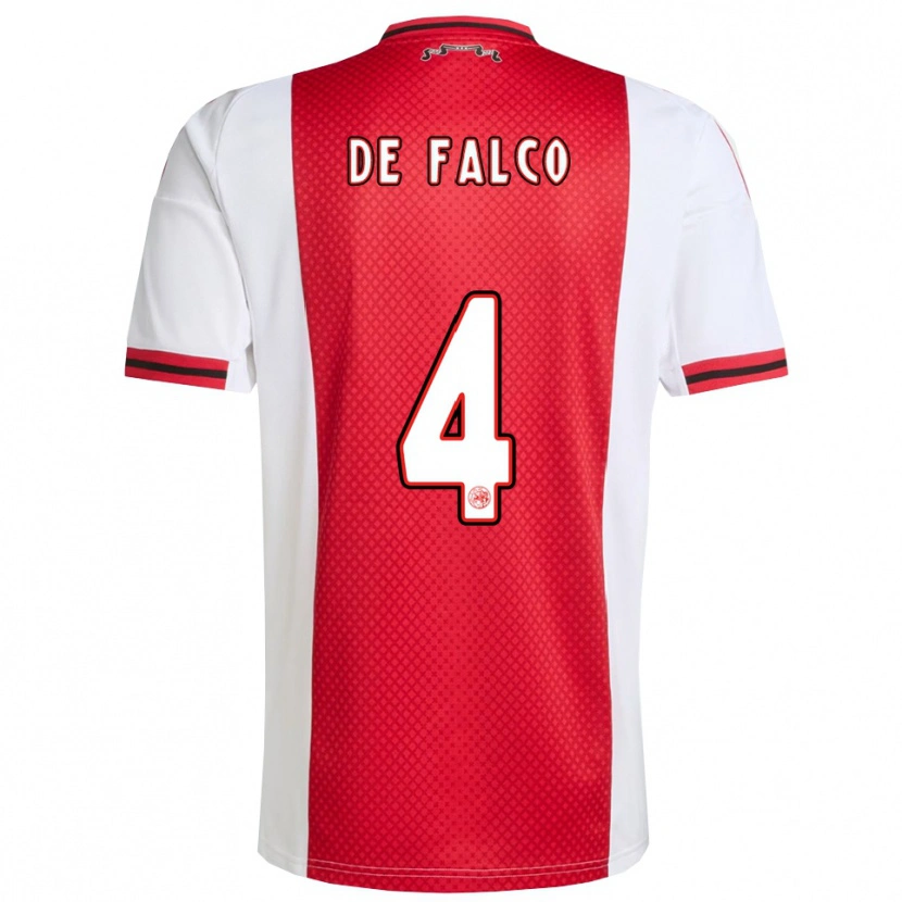 Danxen Dámské Sinclair De Falco #4 Červená Bílá Domů Hráčské Dresy 2025/26 Dres