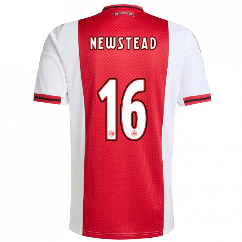 Danxen Dámské Xander Newstead #16 Červená Bílá Domů Hráčské Dresy 2025/26 Dres