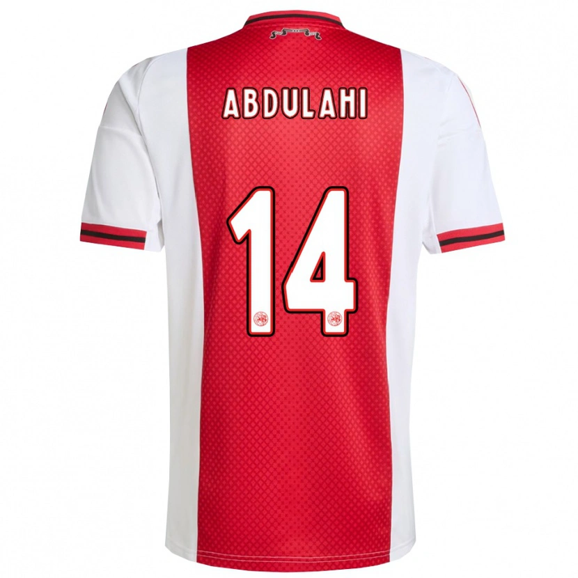 Danxen Dámské Liban Abdulahi #14 Červená Bílá Domů Hráčské Dresy 2025/26 Dres