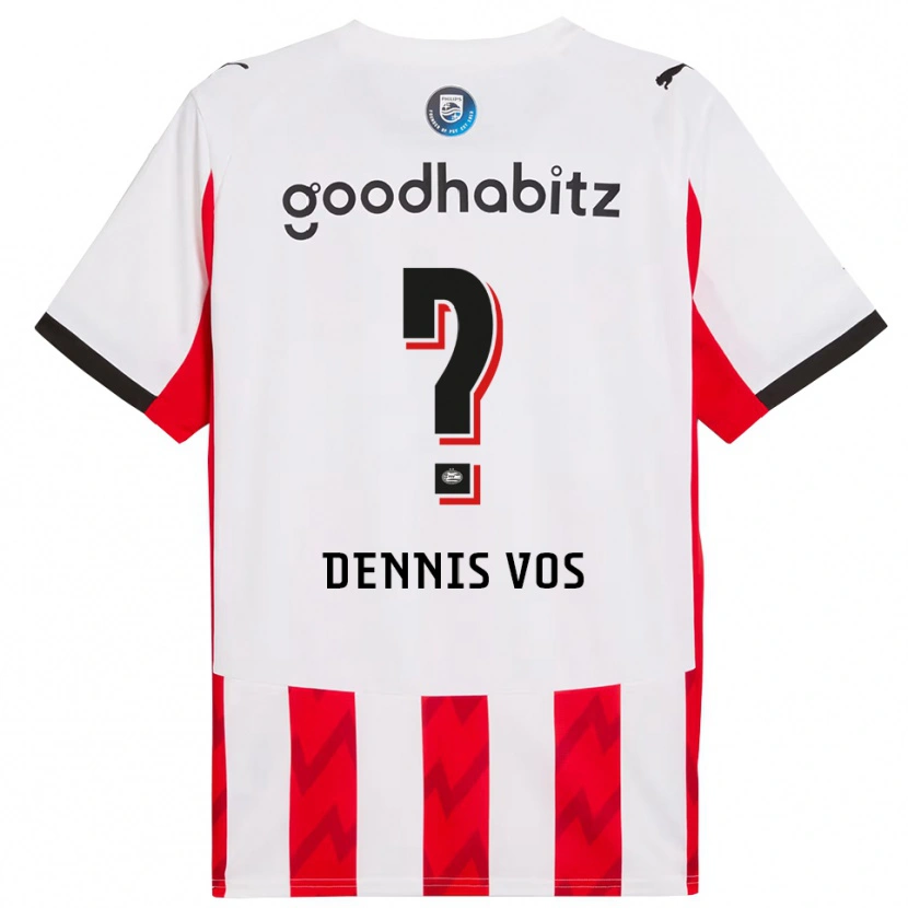 Danxen Dámské Dennis Vos #0 Červená Bílá Domů Hráčské Dresy 2025/26 Dres