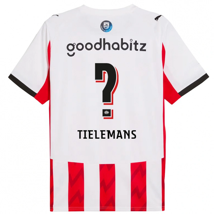Danxen Dámské Mathijs Tielemans #0 Červená Bílá Domů Hráčské Dresy 2025/26 Dres