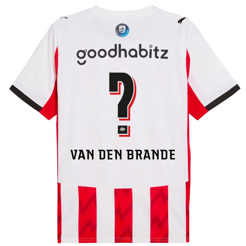 Danxen Dámské Daan Van Den Brande #0 Červená Bílá Domů Hráčské Dresy 2025/26 Dres