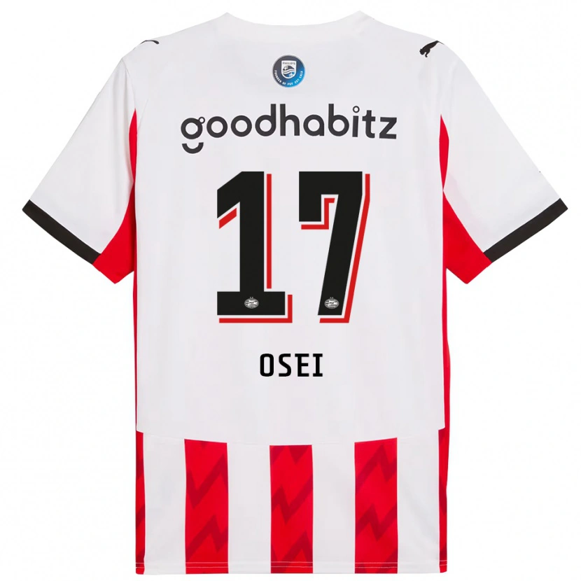 Danxen Dámské Micaiah Osei #17 Červená Bílá Domů Hráčské Dresy 2025/26 Dres