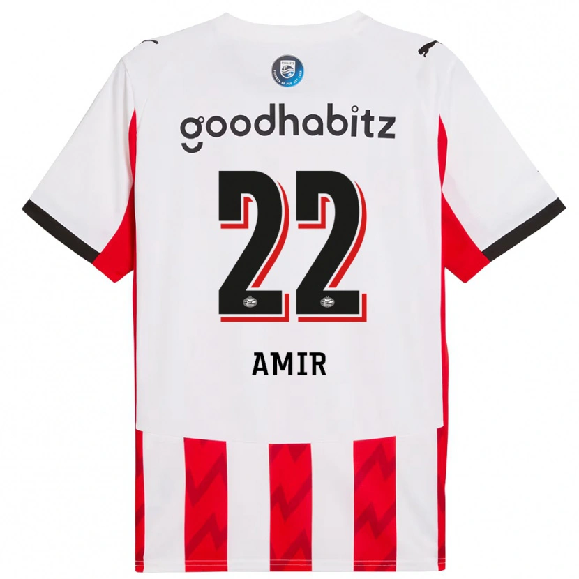 Danxen Dámské Amir Al-Anany #22 Červená Bílá Domů Hráčské Dresy 2025/26 Dres