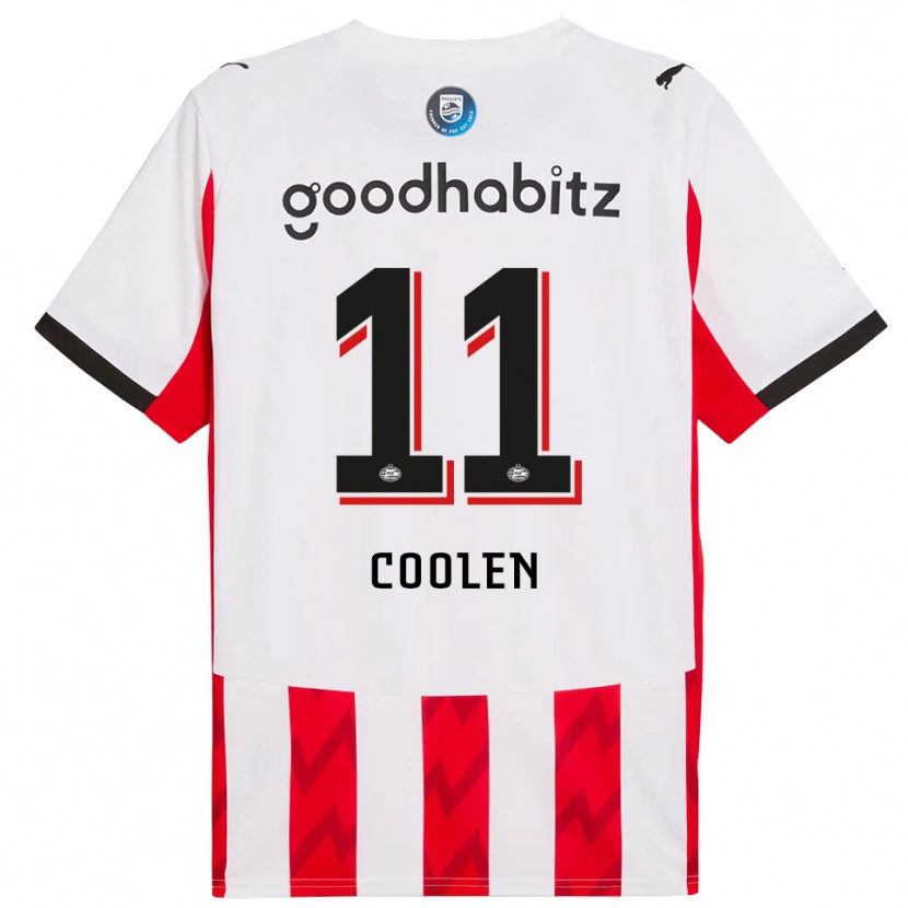 Danxen Dámské Nadia Coolen #11 Červená Bílá Domů Hráčské Dresy 2025/26 Dres
