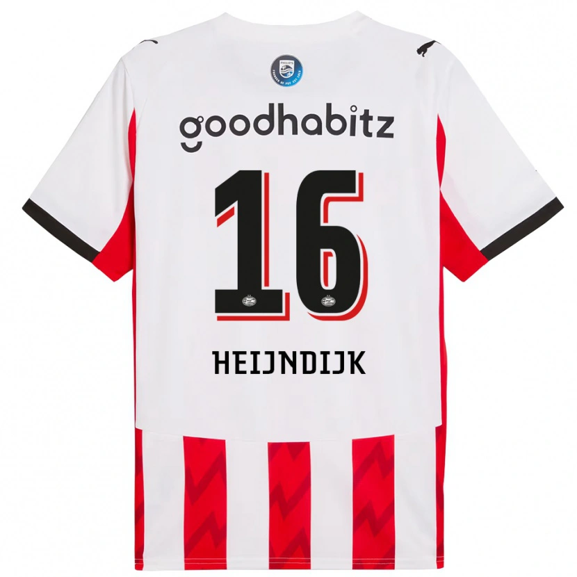 Danxen Dámské Bram Heijndijk #16 Červená Bílá Domů Hráčské Dresy 2025/26 Dres