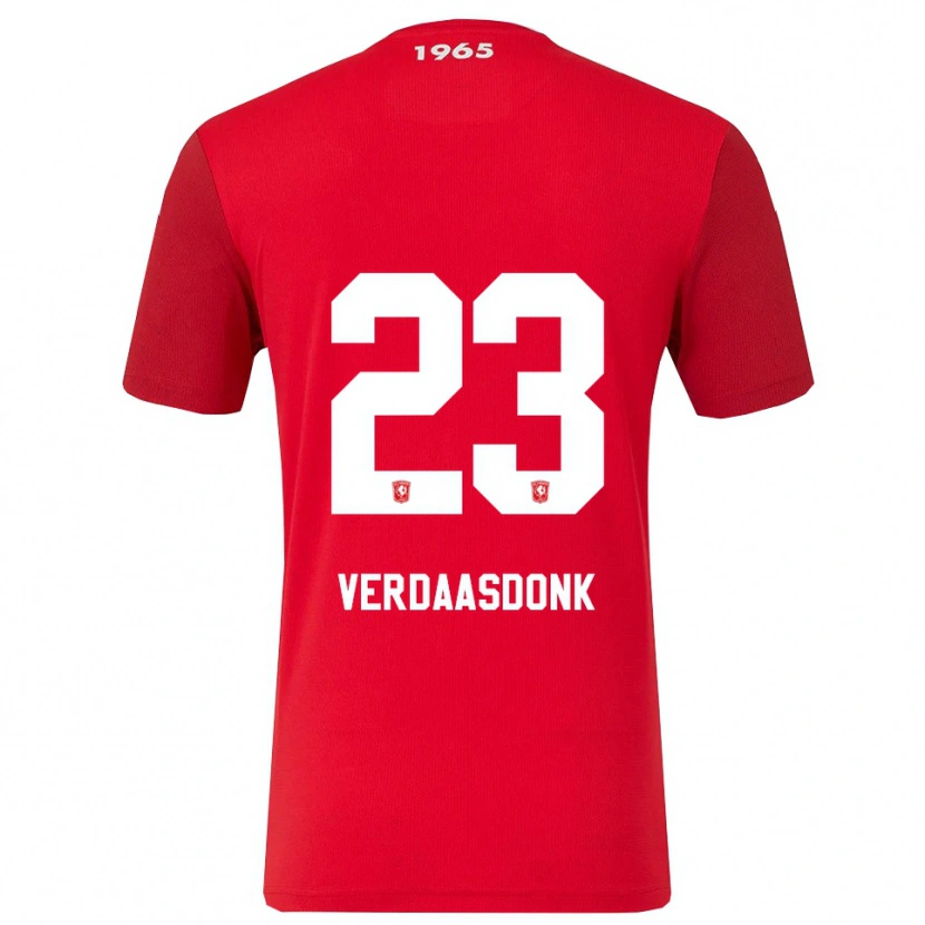Danxen Dámské Suus Verdaasdonk #23 Červená Bílá Domů Hráčské Dresy 2025/26 Dres