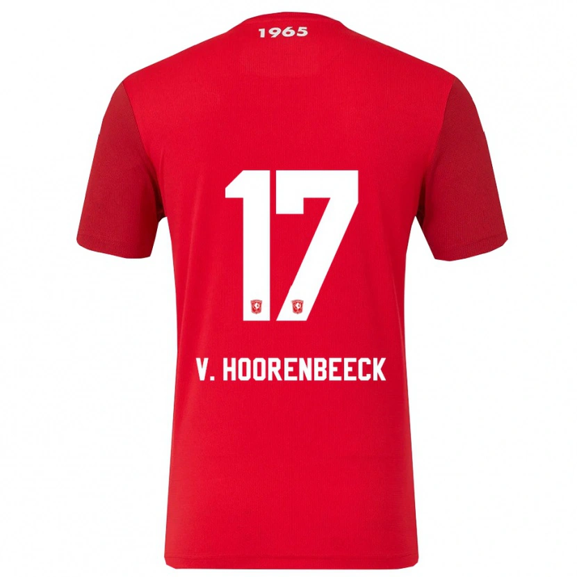 Danxen Dámské Alec Van Hoorenbeeck #17 Červená Bílá Domů Hráčské Dresy 2025/26 Dres
