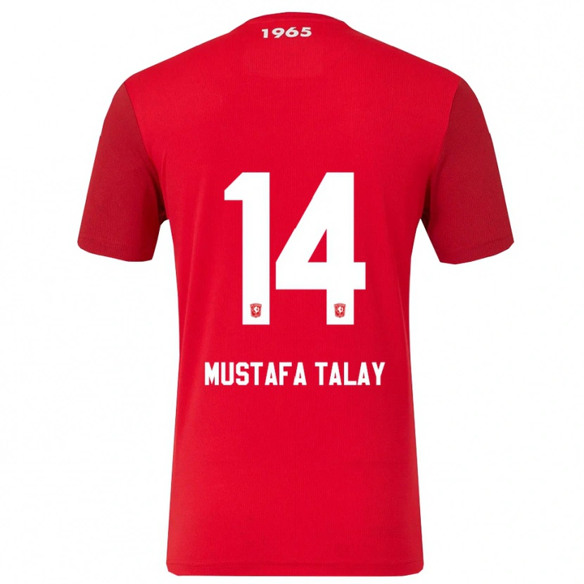 Danxen Dámské Kaan Mustafa Talay #14 Červená Bílá Domů Hráčské Dresy 2025/26 Dres
