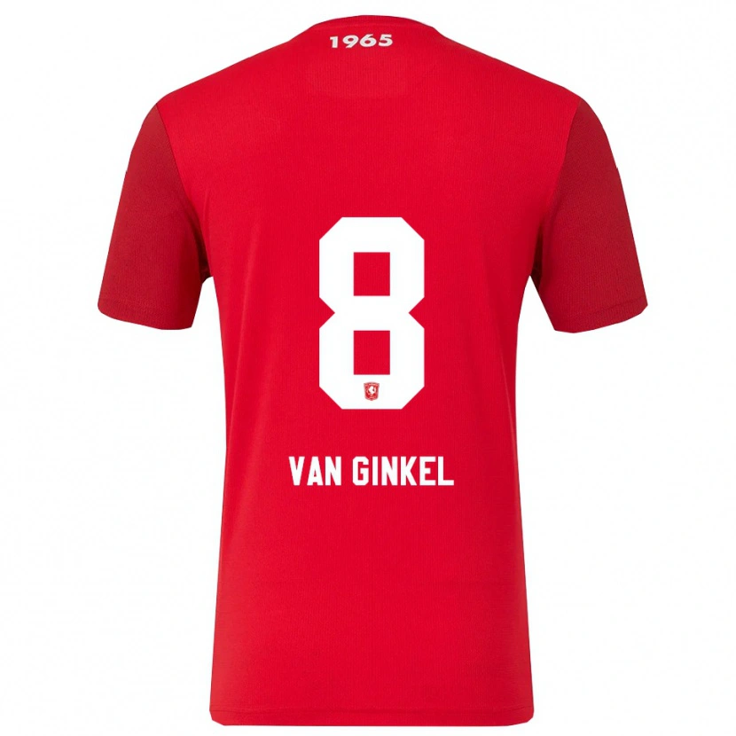 Danxen Dámské Danique Van Ginkel #8 Červená Bílá Domů Hráčské Dresy 2025/26 Dres