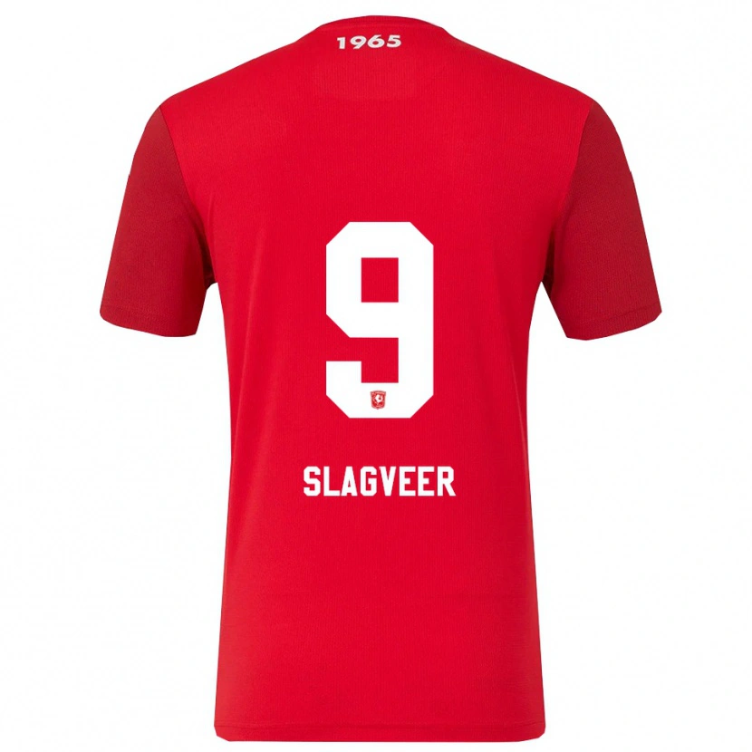 Danxen Dámské Derrick Slagveer #9 Červená Bílá Domů Hráčské Dresy 2025/26 Dres