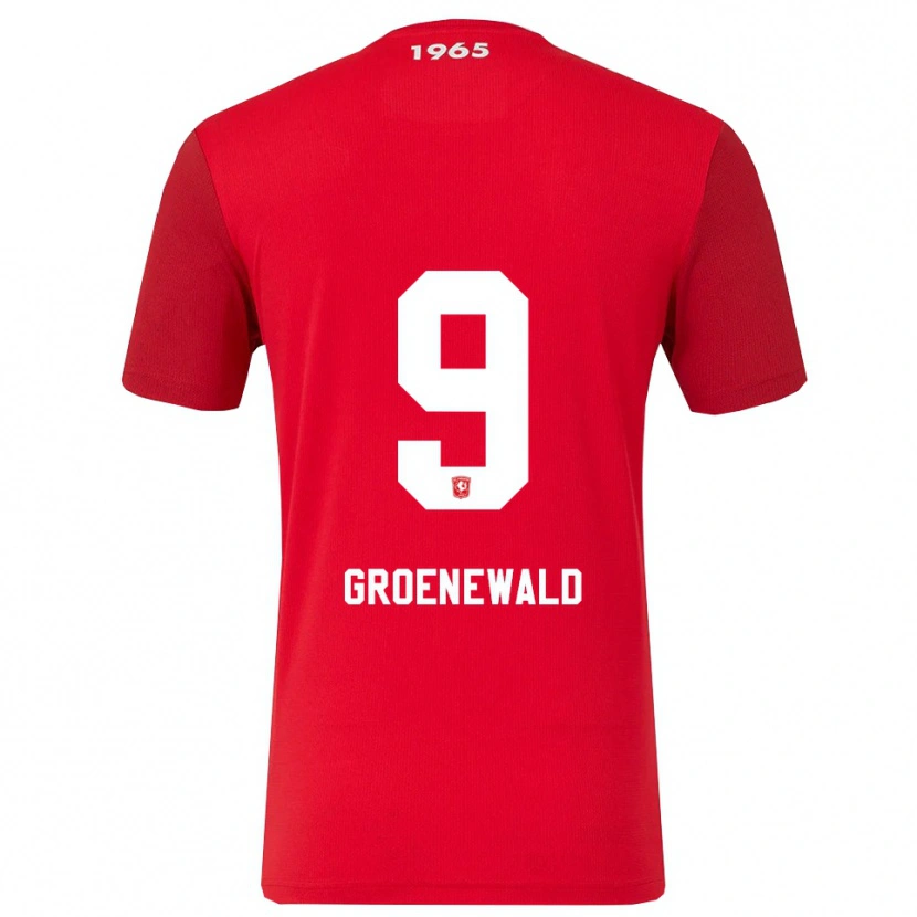 Danxen Dámské Nigel Groenewald #9 Červená Bílá Domů Hráčské Dresy 2025/26 Dres