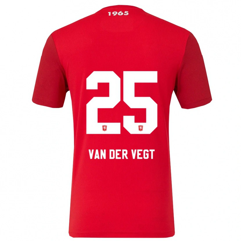 Danxen Dámské Imre Van Der Vegt #25 Červená Bílá Domů Hráčské Dresy 2025/26 Dres