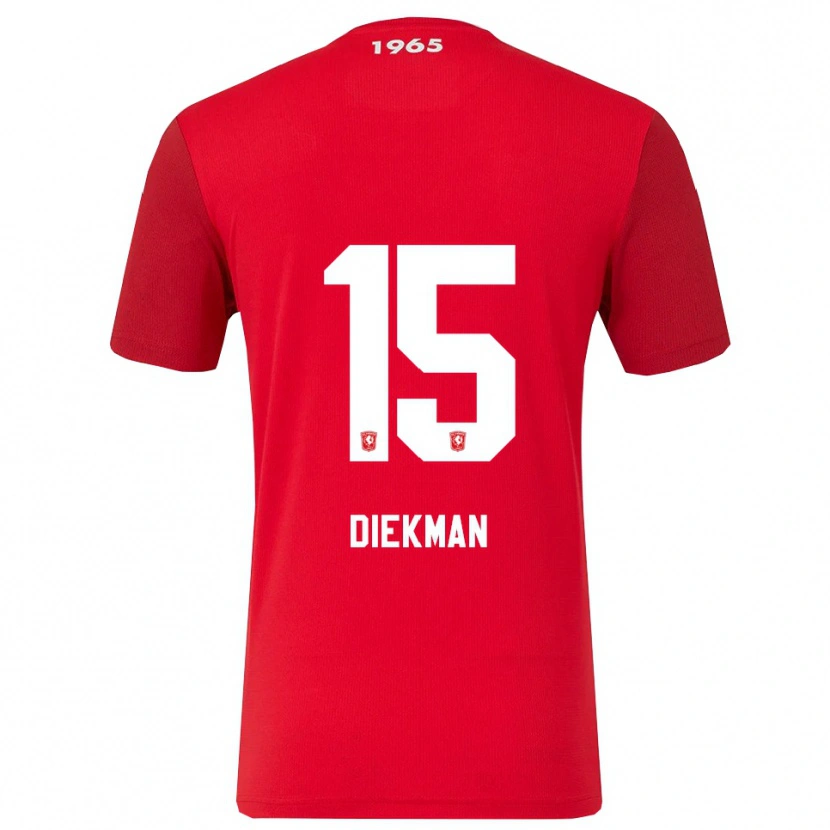Danxen Dámské Jill Diekman #15 Červená Bílá Domů Hráčské Dresy 2025/26 Dres
