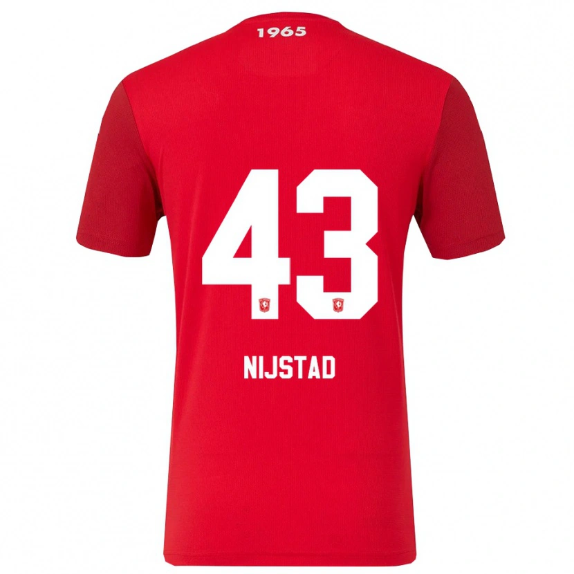 Danxen Dámské Ruud Nijstad #43 Červená Bílá Domů Hráčské Dresy 2025/26 Dres