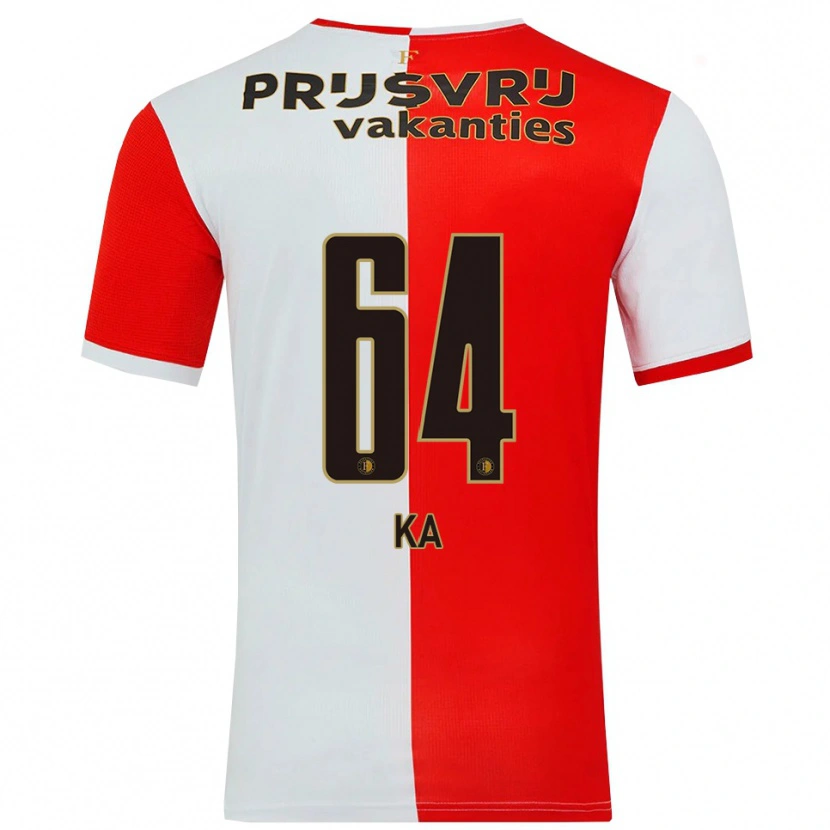 Danxen Dámské Ismail Ka #64 Červená Bílá Domů Hráčské Dresy 2025/26 Dres