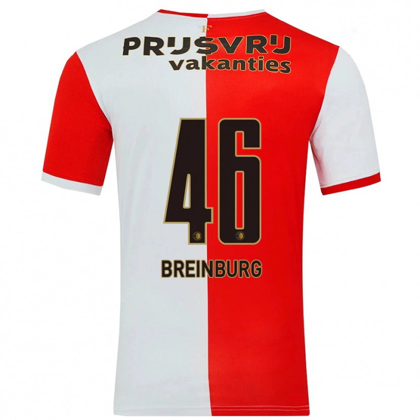 Danxen Dámské Rainey Breinburg #46 Červená Bílá Domů Hráčské Dresy 2025/26 Dres