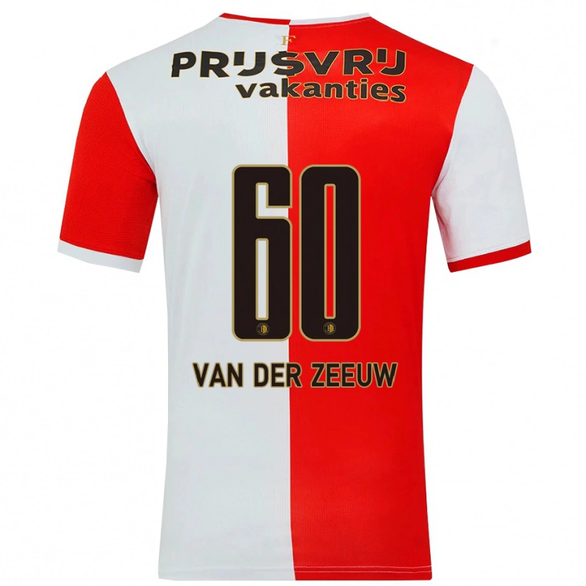 Danxen Dámské Twan Van Der Zeeuw #60 Červená Bílá Domů Hráčské Dresy 2025/26 Dres